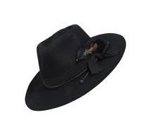 Gorro clásico de lana transpirable resistente al viento con cabeza de calavera y decoraciones de plumas para adultos, TY3, Talla única