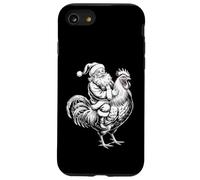 Gorro clásico de Papá Noel con Forma de Pollo, Retro, Navidad, Crazy Rooster Carcasa para iPhone SE (2020) / 7/8