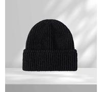 Gorro clásico de punto acanalado para hombre, cómodo gorro elástico con dobladillo doblado