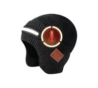 Gorro con Blue-Tooth - Gorro con luz LED | Recargable configuraciones de luz Calcetines de Relleno Gorra con luzs Linterna Frontal Manos Libres Unisex Tejido cálido de Invierno para Gimnasio