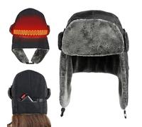 Gorro con calefacción eléctrica: domina tus viajes en climas fríos, gorro térmico resistente al viento con elementos de calentamiento rápido, compatible con banco de energía de alta capacidad, forro p
