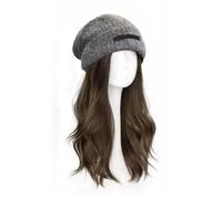 Gorro con Extensiones de Cabello para Mujer Gorro de peluca for mujer, gorro de peluca de pelo largo ondulado, gorro de punto, adecuado for fiestas temáticas diarias, conciertos, citas Gorra con Peluc