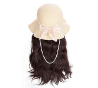 Gorro con Extensiones de Cabello para Mujer Gorro de peluca for mujer, gorro de peluca largo y rizado, gorro de peluca ondulado, adecuado for fiestas temáticas diarias, conciertos, citas Peluca de Som