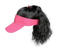 Gorro con Extensiones de Cabello para Mujer Gorros de peluca for mujer, gorros de peluca de béisbol, gorros de peluca de cola de caballo, pelucas de fibra sintética resistente al calor de aspecto natu
