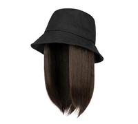 Gorro con Extensiones de Cabello para Mujer Peluca de sombrero desmontable for mujer, gorra con visera transpirable a la moda, gorro de peluca desmontable ajustable, peinado for mujer Peluca de Sombre