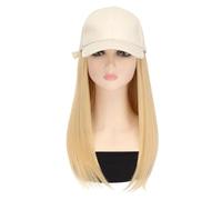 Gorro con Extensiones de Cabello para Mujer Peluca de sombrero for mujer, pelo largo, cubierta completa for la cabeza, gorro de peluca de simulación Natural realista a la moda, gorro de peluca ajustab