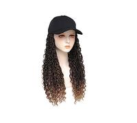 Gorro con Extensiones de Cabello para Mujer Peluca trenzada sintética Cabello trenzado rizado con sombrero Peluca trenzada Gorra de béisbol Pelucas for mujer Peluca de Sombrero para Mujer(C)