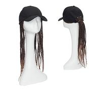 Gorro con Extensiones de Cabello para Mujer Pelucas de pelo ondulado Natural sintético, gorra de béisbol recta, peluca Bob, sombrero ajustable rizado, gorra de peluca con pelo Peluca de Sombrero para