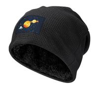 Gorro con forma de árbol de Navidad, ciervo, copo de nieve, gorro cálido para invierno, gorro suave para hombre, gorro unisex, Combinación de planetas del sistema solar y solar, One Size
