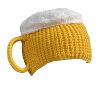Gorro con jarra de cerveza 3D - Sombrero de fiesta de punto, talla única, gorro de invierno cálido y elástico, gorro suave y original | Sombrero de disfraz divertido para mujeres Adu