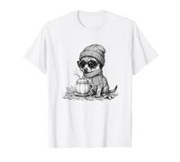 Gorro con Leche de Calabaza de otoño con diseño de Cachorro de Suricata Camiseta