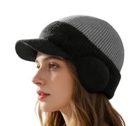 Gorro con Orejas - Gorro de Invierno cálido de Forro Polar con ala, a Prueba de Viento, Gorro de para Pesca, Senderismo, esquí, Camping, Motociclismo, Escalada, Viajes Deportivos para Presa