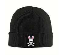 Gorro de acrílico de Invierno con diseño de Punto Grueso Conejo Elegante y Acogedor Conejo Ideal para Deportes al Aire Libre Conejito