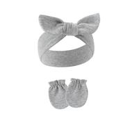 Gorro de algodón cómodo con manoplas antiagarre, accesorios para el cabello para niños pequeños