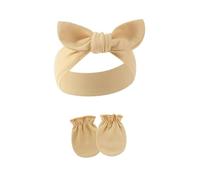 Gorro de algodón cómodo con manoplas antiagarre, accesorios para el cabello para niños pequeños