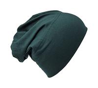 Gorro de algodón con gorro de hijab para dormir debajo de la bufanda de hueso pañuelo turbante elástico gorro para el cáncer de protección para el cuidado de los pacientes, verde oscuro, Talla única