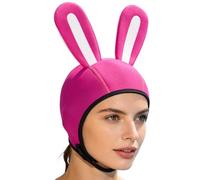 Gorro de baño con orejas de conejo para velo, pasamontañas para aguas frías, para bucear, kayak, natación, vela, surf y deportes acuáticos