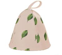 Gorro de baño de sauna grueso para una protección eficaz, ligero y elegante para tu rutina de relajación (hojas verdes)