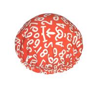 Gorro de baño estampado Numbers Arts, protector de pelo de doble capa, cubierta elástica para el cabello para lavar la cara, 27 cm