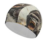 Gorro de baño Gorilla War Fighter Jets para Hombre y Mujer, elástico, Apto para Cabello Largo y Rizado, Accesorio de baño.