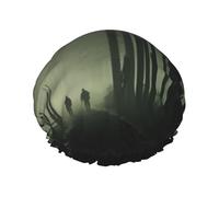 Gorro de baño grande con estampado de árbol apto para todas las longitudes de cabello, protege el cabello, gorro de baño reutilizable