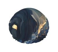 Gorro de baño grande con estampado de piedra de ónix azul pálido, apto para todas las longitudes de cabello, protege el cabello, gorro de baño reutilizable