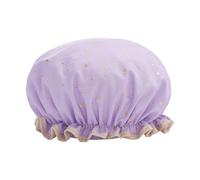 Gorro de baño impermeable con gorro de ducha de doble capa para mantener el cabello seco durante el baño, bandas elásticas protectoras para el cabello