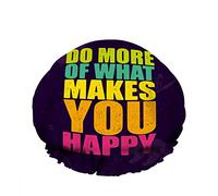 Gorro de baño impermeable doble Word Art Letter Colors Dot Pink Happy Green Gorro de ducha de moda reutilizable para mujeres Belleza, BathHair Spa, Home Hotel Travel Use