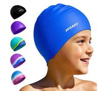 Gorro de baño infantil - Silicona Gorros de piscina para niños de 3 a 15 años, con impermeable y antideslizante, ideales para natación y buceo