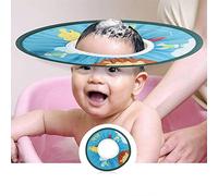 Gorro de baño para bebés Champú seguro Gorro de ducha Cabeza de bañera Cabeza enjuagadora para el cabello Protección Niños y niños evitan que el agua entre en los ojos y los oídos(Azul)