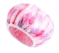 Gorro de baño para champú creativo, impermeable, para mujeres y adultos, bonita belleza, impresión de doble capa, gorro de baño para lavar el cabello, gorro de baño listo para acondicionar, gorro de