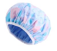 Gorro de baño para champú creativo, impermeable, para mujeres y adultos, bonita belleza, impresión de doble capa, gorro de baño para lavar el cabello, gorro de baño listo para acondicionar, gorro de
