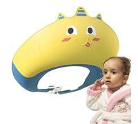 Gorro de baño para niños-Cabeza de champú ajustable con protección de oído, visera de baño resistente al calor para niños pequeños, niños, gorro de baño si