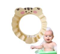Gorro de baño para niños pequeños, visera de ducha para niños, bonita visera de champú de animales de dibujos animados, ajustable, gorro de baño para niños, producto de seguridad para niños