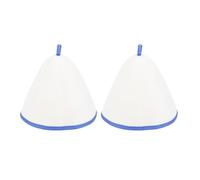 Gorro de Baño para Sauna, Gorro para Secar el Cabello Seguro y Reutilizable, 2 Piezas para Hombres y Mujeres, Ocio Diario (Blanco Azul)