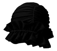 Gorro de baño, Turbante elástico Transpirable con Bordes Fruncidos, Gorro de Nailon Curvo Impermeable para Mujer, de baño para Trenzas y rastas, Turbante de para Mujer, de p