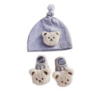 Gorro de bebé de dibujos animados con bonitos calcetines de oso, protección para la cabeza para recién nacidos, gorro anudado para niños y niñas de 0 a 12 meses, diseño de animales para recién nacidos