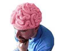 Gorro de béisbol de punto para niños con diseño de cerebro de ganchillo, rosa, Talla única