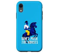 Gorro de boxeo divertido con texto en inglés "Don't Push The Horses" Carcasa para iPhone XR
