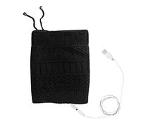 Gorro de calefacción eléctrica USB para exteriores, gorro de punto, babero con calefacción de otoño e invierno, gorro de invierno, calentador eléctrico con mando a distancia (negro, talla única)