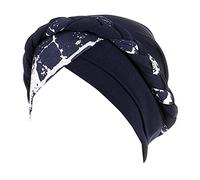 Gorro de cáncer, trenza de pelo, cabeza envolvente, étnica, pre-Tied, gorras de béisbol, gorras malvadas de club, marine, Talla única