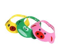 Gorro de Champú Ajustable para Ñiño y Niño, 3 Unidades | Eva, Diseño de Dibujos Animados, para Baño y Lavado de Cabeza, Pack Surtido