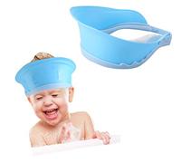 Gorro de champú impermeable para niños, de silicona ajustable (azul)
