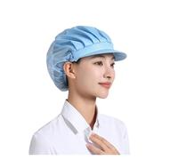 Gorro de chef de malla Nuevo Gorro de algodón a prueba polvo, gorro trabajo ligero Color sólido, Chef for mujeres y hombres, cocina for panadero, transpirable(Blue)