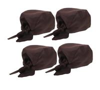 Gorro de Chef Japonés Lazo, Ajustable, 4 Piezas, Poliéster | Estilo Pirata Moderno y Unisex, Banda Elástica y Cierre Trasero, para Cocina y Servicio, Color Café
