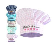 Gorro de Cocinero en Talla única o Cocina Delantal y manopla Disponible en 2 tamaños - para niños y niñas en 4 Variantes - liebevolles Diseño, 100% algodón, Kitchen Princess, Kinderkochmütze