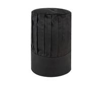 Gorro de Cocinero Gorro elástico de cocina for hombre, gorros altos for Hotel, restaurante, cocina, Chef, servicio de Catering, panadería, pastel, gorro mediano de cocinero transpirable(Black,L)