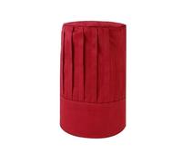 Gorro de Cocinero Gorro elástico de cocina for hombre, gorros altos for Hotel, restaurante, cocina, Chef, servicio de Catering, panadería, pastel, gorro mediano de cocinero transpirable(Red,L)