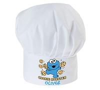 Gorro de cocinero infantil Ferocity Monstruo de las Galletas para niñas y niños, circunferencia de la cabeza ajustable de 48 a 55 cm, altura 26-28 cm, gorro con impresión individual con nombre o texto