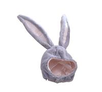 Gorro De Conejo De Felpa Con Orejas Móviles Para Fiesta Y Fotografía Sombrero De Animales Para Mujeres Y Niñas Gris